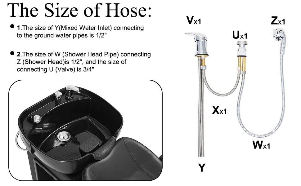 Description Picture 2 of itemPlastic Shampoo Bowl Chair,Barber Backwash Chair, Hair washing station for Spa Beauty Salon
