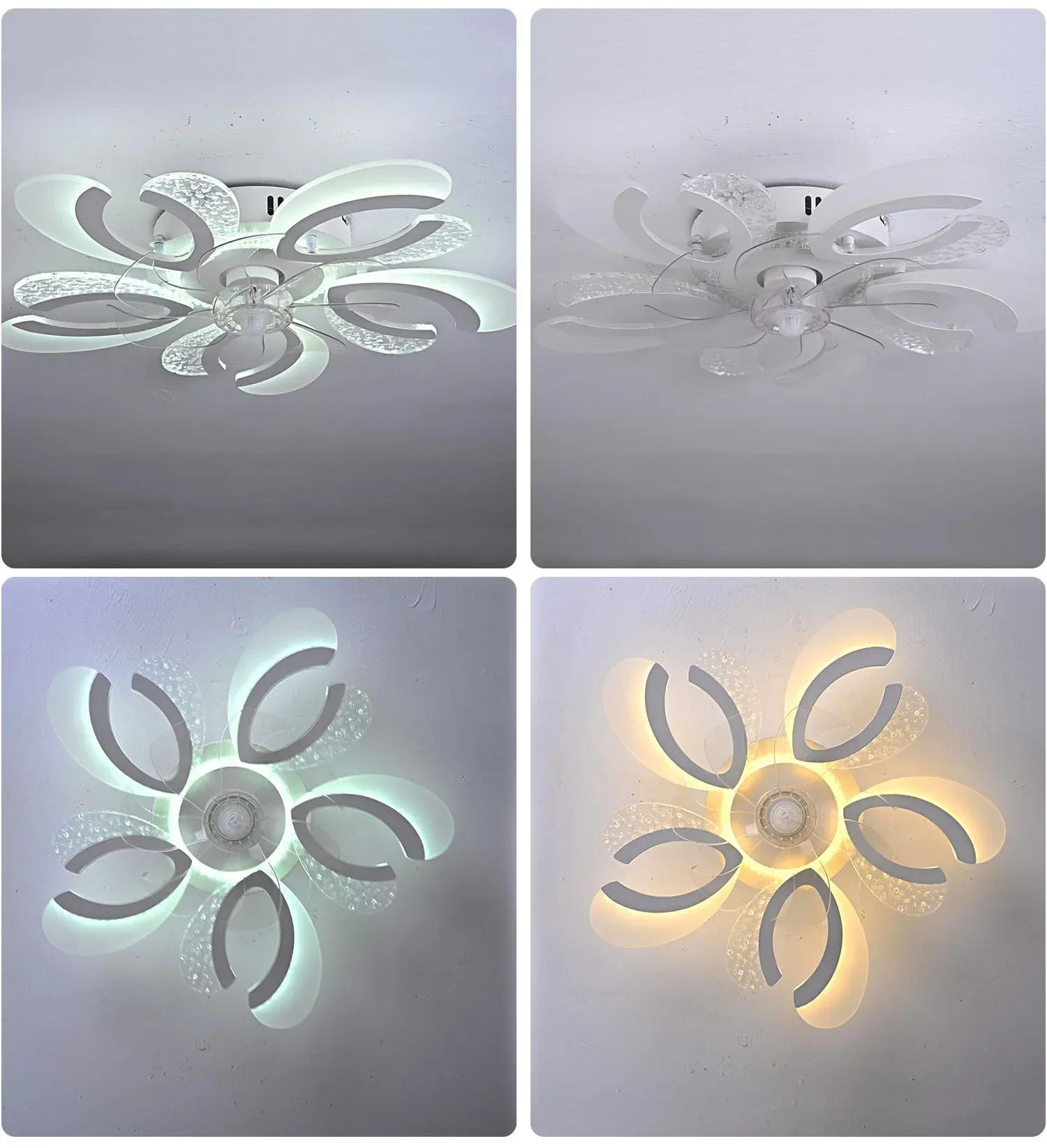 Description Picture 4 of itemModern minimalist ceiling fan light LED light intelligent remote control bedroom silent fan light ventilation ceiling fan 220V