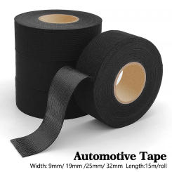 15M Heat Resistant Harness Tape Electrical Tape Waterproof Insulation Cable Wire Fabric Cloth Noise Resistance Adhesives Tapes