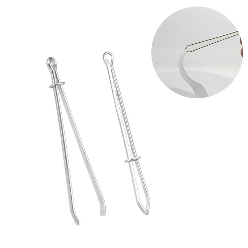 Description Picture 5 of item2 pcs Garment Clips Sewing Tools Elastic Band Punch Cross Stitch Threader Wear Elastic Clamp Threading Device New