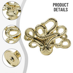 Octopus Shape Zinc Alloy Furniture Handle Door Cabinets Knobs For Children Room Kitchen Cupboard Drawer Door Vintage Pull Handle