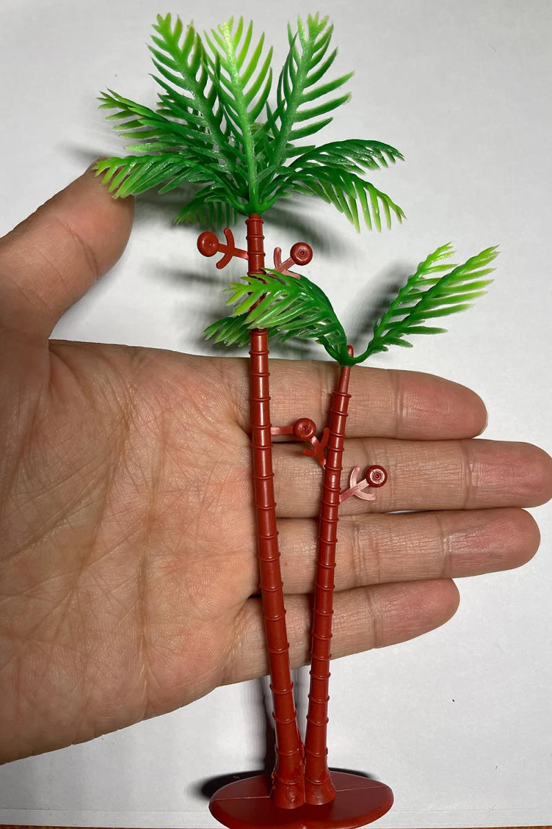 Description Picture 2 of itemDinosaur Birthday Decoration Dino Cake Topper Volcano Figurine Palm Tree Turtle Leaf Supply Children Jurassic World Cake Decor