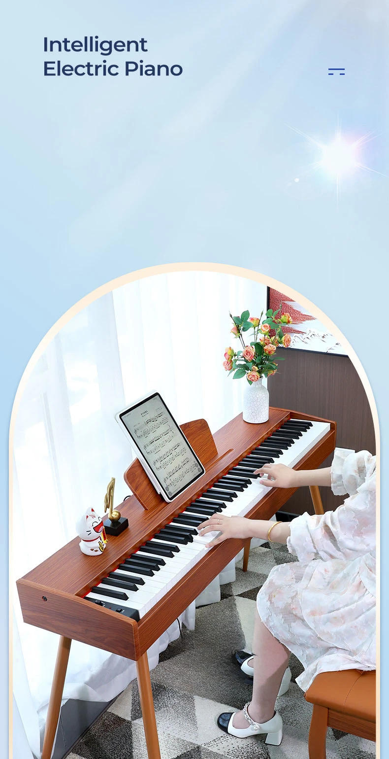 Description Picture 2 of item88 Key Intelligent Electric Piano Adult Children Professional Electronic Organ Beginners Home Musical Keyboard Instruments