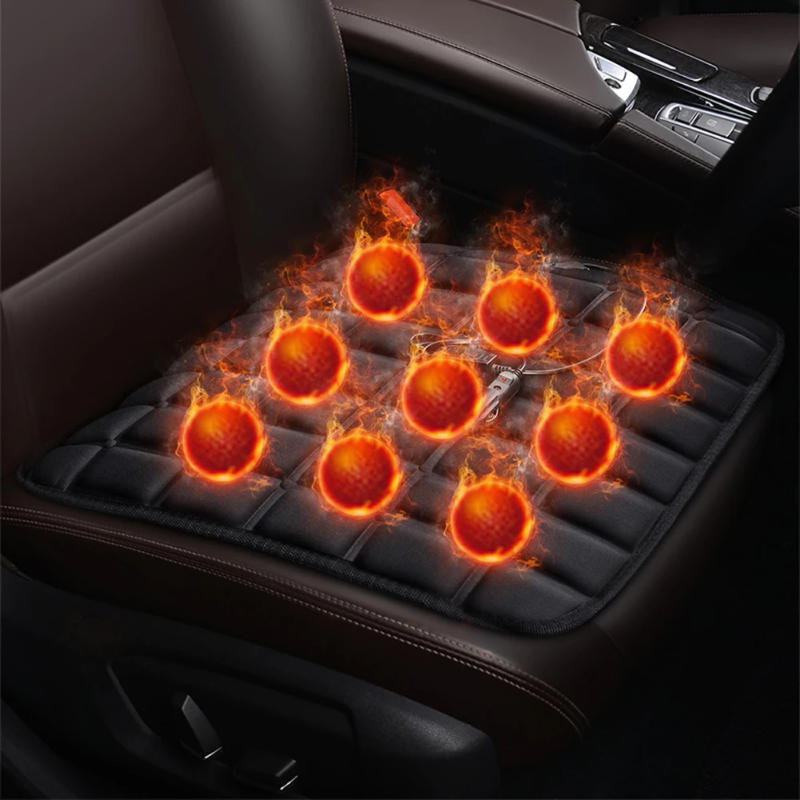 Description Picture 6 of item4/2/1pcs 12V Car Seat Electric Heating Pads Winter Warmer Anti-slip Office Heated Blanket Outdoor Camping Heating Cushion