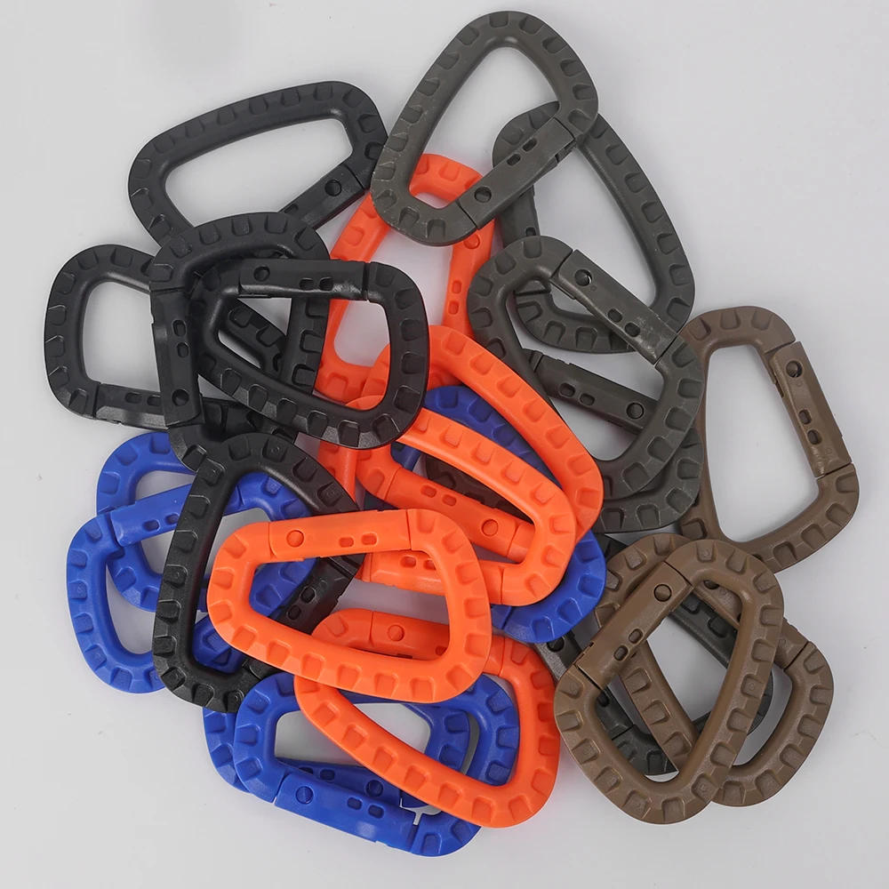Description Picture 4 of item1/5pcs Carabiner Quickdraw Tool Clip Molle Webbing Outdoor Backpack Buckle Snap Lock Camp Climb Bag Tactical Hang Hook Clasp
