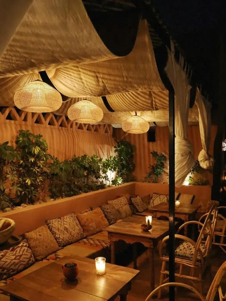 Description Picture 4 of itemSoutheast Asian Rattan Lamps Handmade Pendant Lights Hight Quality Dining Room Restaurant Kitchen Light Fixtures Loft Luminaries