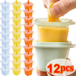 Square Ice Cube Molds Food Grade Silicone Ice Cream Mould Tray with Popsicle Stick DIY Jelly Pudding Summer Ice Drink Ball Maker
