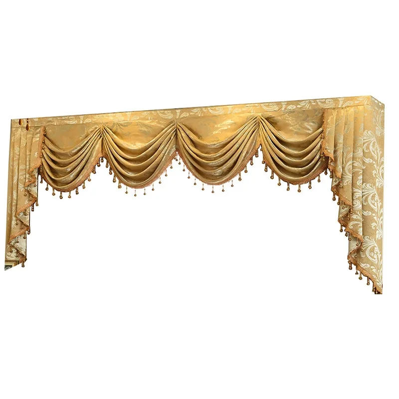 Description Picture 2 of itemModern European Luxury Curtain for Living Room Bedroom Applicable To Window Advanced Velvet Valance Villa Castle Valance Custom
