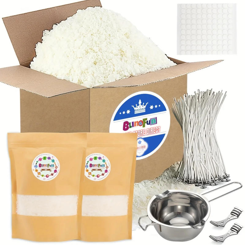 Description Picture 5 of item1LB/2LB Soy Candle Making Kit, Including Soy Wax, Cotton Candle Wicks, Wick Holder, Wick Sticker For DIY Handmade Candles
