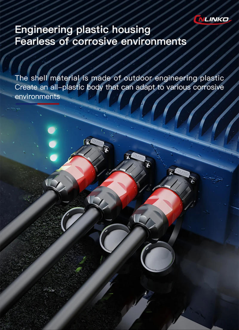 Description Picture 4 of itemCNLINKO M20 Electrical Waterproof Connector 2 3 4 5 7 9 12 14 Pin Solder Wiring Terminal Aviation Plug Industrial Panel Socket