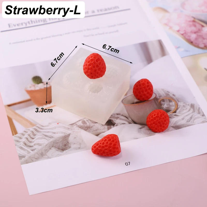 Description Picture 5 of item3D Strawberry Mango Candle Mold Simulation Fruit Fondant Silicone Mould DIY Chocolate Cookie Baking Mold Cake Decorating Tools