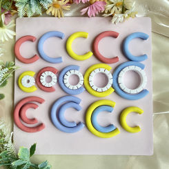 Soft Pottery Earring Polymer Clay Cutter Diameter15/20/25/30/35mm Ring Shape Mold DIY Earring Pendant Jewelry Making Tool