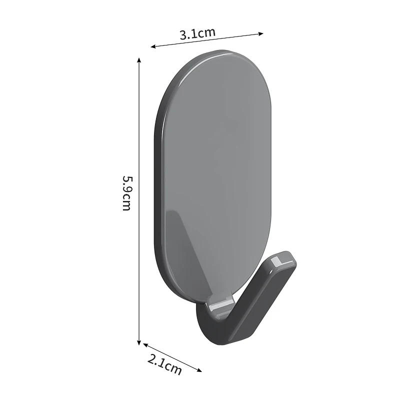 Description Picture 2 of item5/10pcs Strong Wall Hooks Self Adhesive Key Coat Bag Hanger Hook Bathroom Kitchen Door Robe Towel Storage Rack Hook Accessories