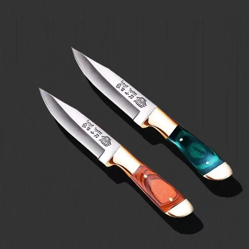 Description Picture 3 of itemFruit Knife Hand Held Small Knives For Lamb Eating Portable Dining Knife Kitchen Small Knife With Leather Cover  keychain