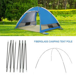 1 Pair Fiberglass Camping Tent Pole Tent Support Rods For Resident Tent Sun Shelter Support Rod Beach Tent Rod Pole Bars