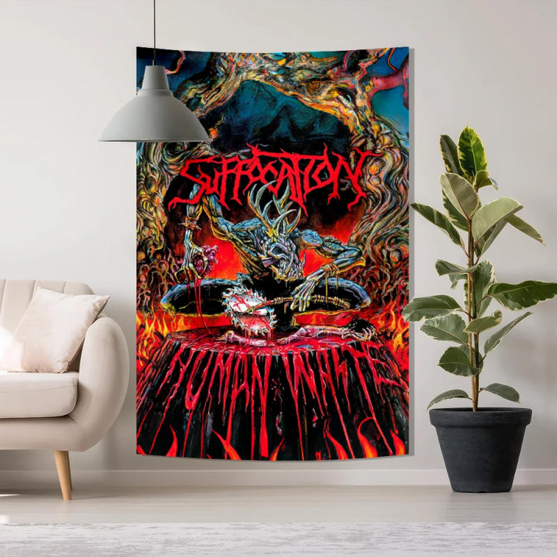 Description Picture 5 of itemRed Tapestry Flag Banners Wall Tapestry Yoga Home Decoration Bedroom Colored Tapestry Aesthetic Macrame Wall Hanging