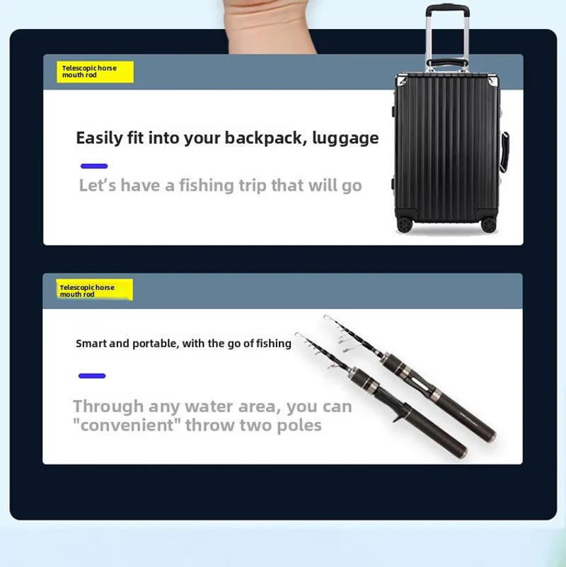 Description Picture 4 of itemUltralight Telescopic Lure Rod Travel Rod Carbon Handle solid tip Fishing ML Portable Fishing Rod Fishing Equipment pesca