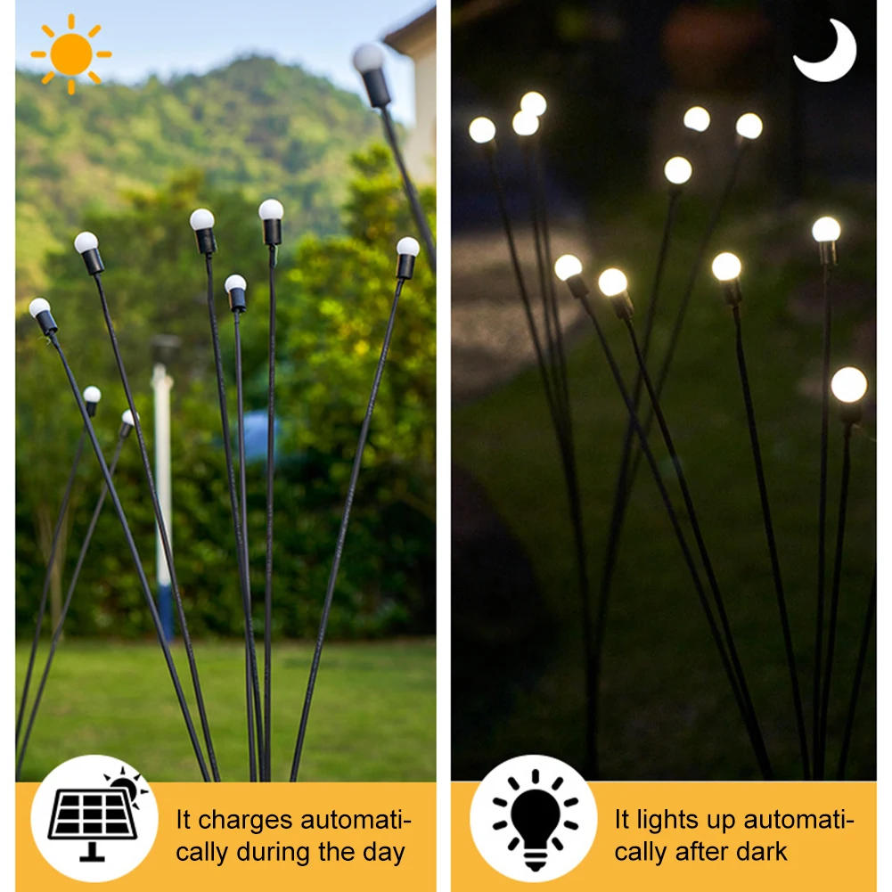 Description Picture 5 of itemLED Firefly Lamp Solar Outdoor Light Garden Decoration Waterproof Garden Home Lawn Fireworks Light Floor New Year Christmas