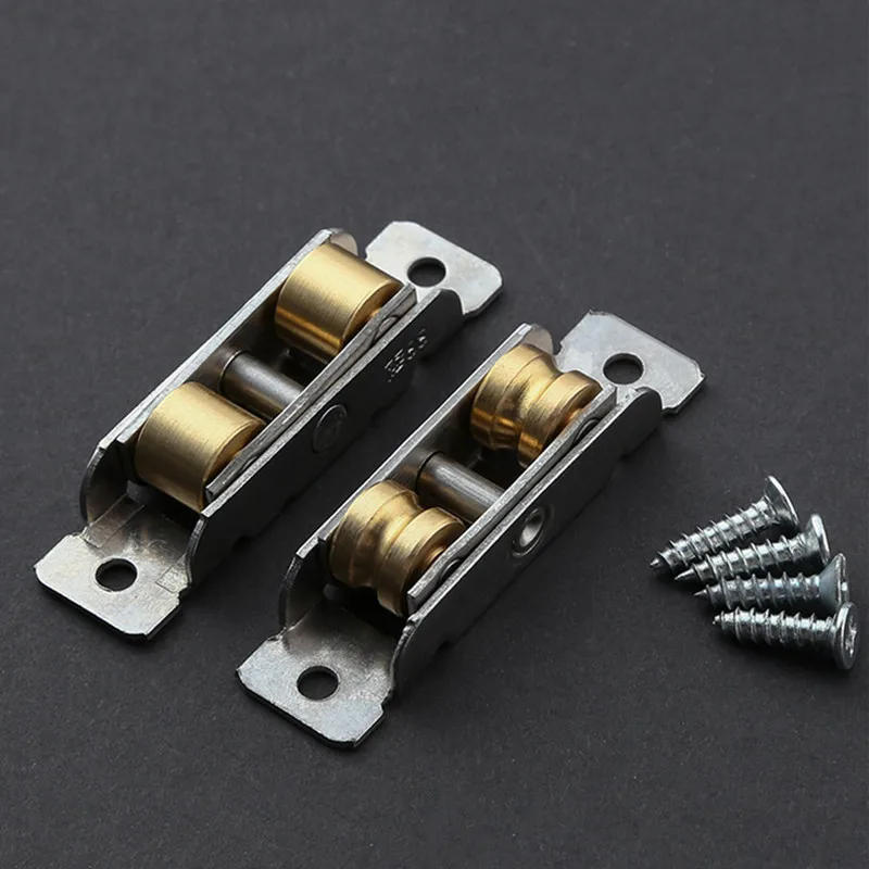Description Picture 2 of item4pcs Plastic Steel Door and Window Pulley Track Accessories Stainless Steel Old Sliding Door Pulley Window Sliding Door Roller