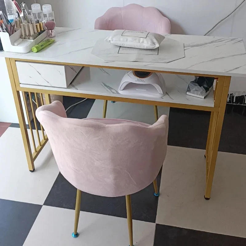 Description Picture 3 of itemEuropean Fashion Ins Manicure Table and Chair Set Double Manicure Tables Salon Furniture Professional Beauty Salon Nail Tables B