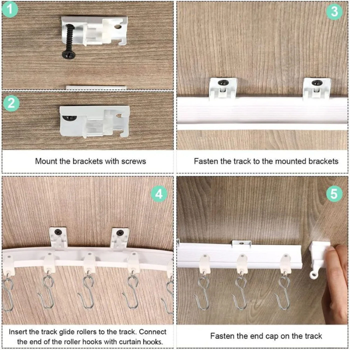 Description Picture 6 of itemCurtain Track Silencer Modern Style Curtains Curtain Rail Plastic Visible Track