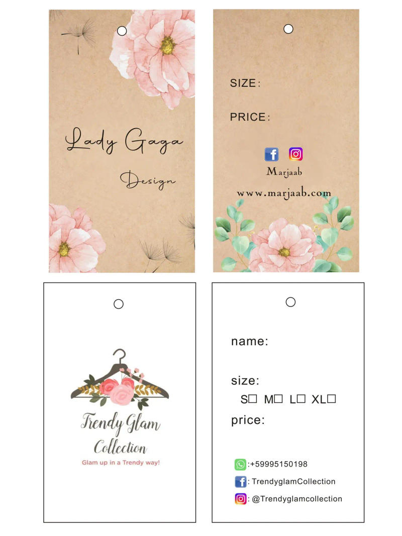 Description Picture 3 of itemcustom paper own tag  private tag  garment hang tag paper own label dress tag print labels  clothing tag personalized label