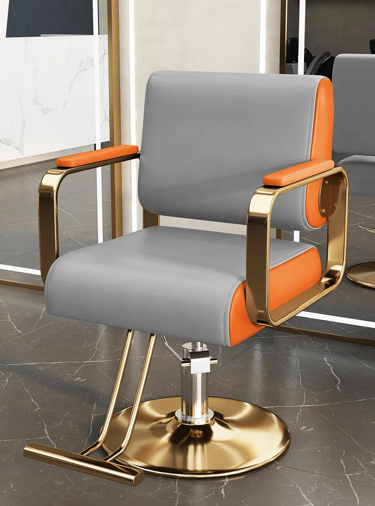 Description Picture 2 of itemLuxury Barbershop Barber Chair Personalized Gold Swivel Designed Barber Salon Beauty Salon Cadeira De Barbeiro Furniture