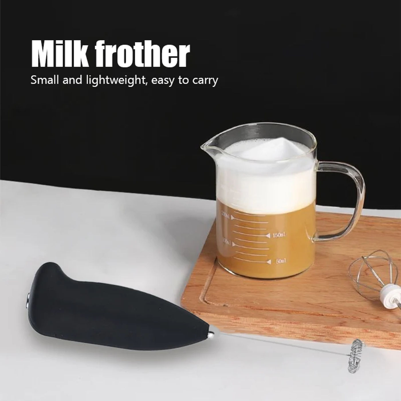 Description Picture 4 of itemMilk Frother Handheld Mixer Electric Coffee Foamer Egg Beater Cappuccino Stirrer Mini Portable Blenders Home Kitchen Whisk Tool
