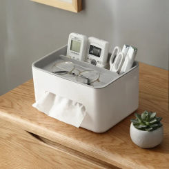 Tissue Box Napkin Holder Remote Control Storage Desk Organizer Office Multifunctional Sundries Ontainer Storage Home