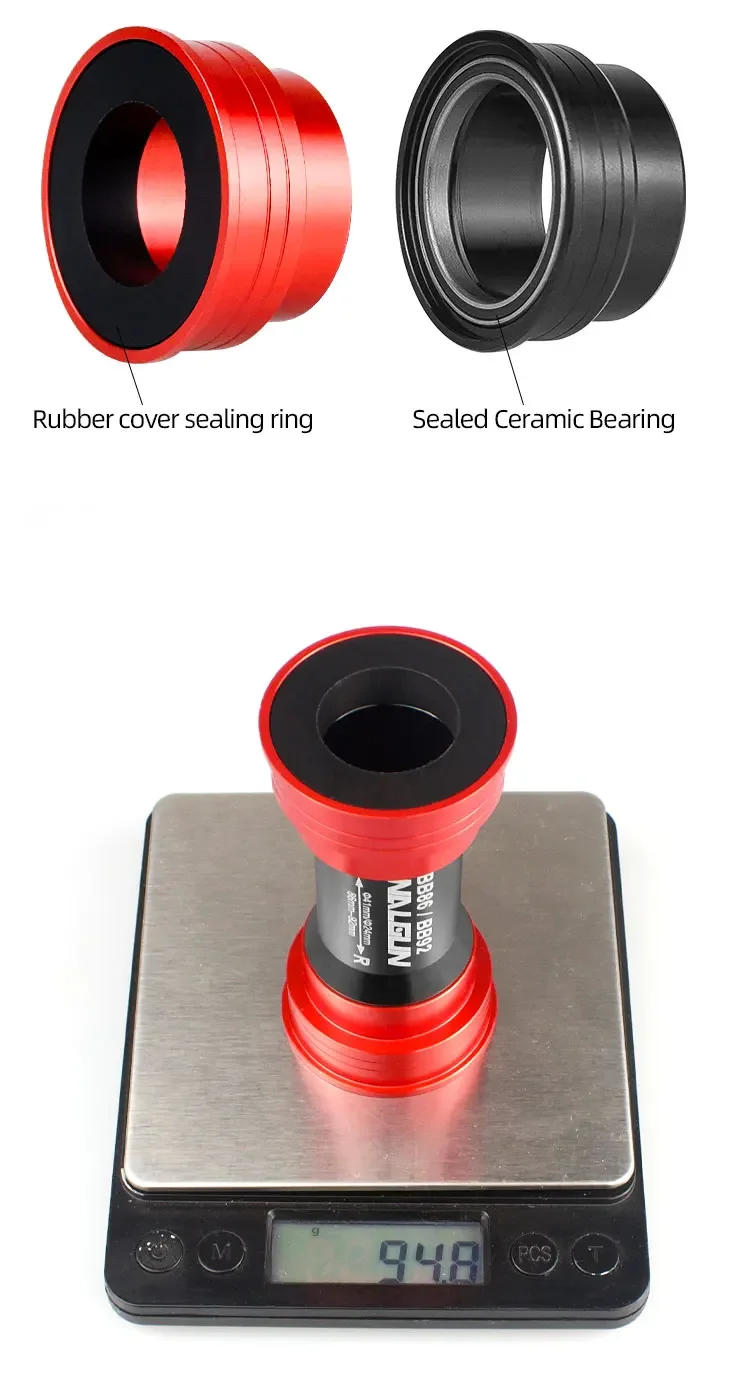 Description Picture 6 of itemBB86 BB92 Bike Bottom Bracket Ceramic BB for MTB Road PF4124 PF4130 PF41DUB 41mm 24mm 30mm 29mm DUB Gxp 105 Bicycle Crank Parts