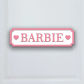 Pink text