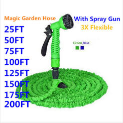 Expandable Magic Flexible Garden Hose To Watering With Spray Gun Garden Car Water Pipe Hoses Watering 25-200FT