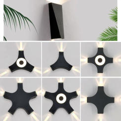 LED Wall Lamp AC85-265V 4W 5W 6W 7W Indoor/Outdoor Waterproof Warm white interior wall light Garden Lights Outdoor Wall Lamp