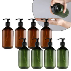 4pcs 500ml Lotion Shampoo Shower Gel Holder Portable Bathroom Soap Dispenser Empty Bath Pump Bottle Liquid Water Pump Jars