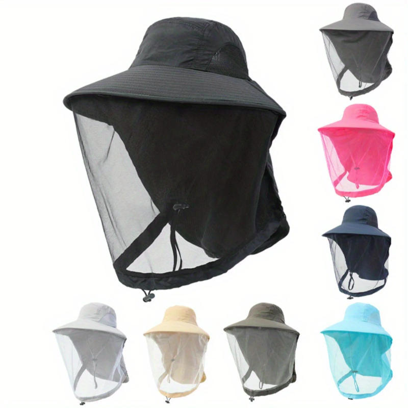 Description Picture 3 of itemSpring/Summer Outdoor Anti-Mosquito Hat for Men - Fishing Hat with Face Cover, Sunshade, Breathable Mesh Mask - Night Fishing, I