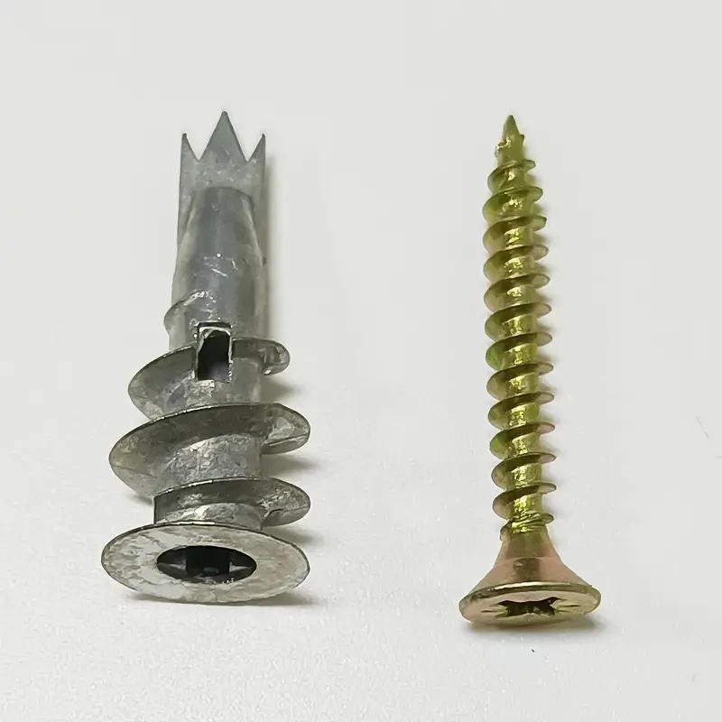 Description Picture 6 of item10set Zinc Self-Drilling Drywall Anchors With Screws Kit, 10 Heavy Duty Metal Wall Anchors And 10#8 X 1-1/4'' Screws