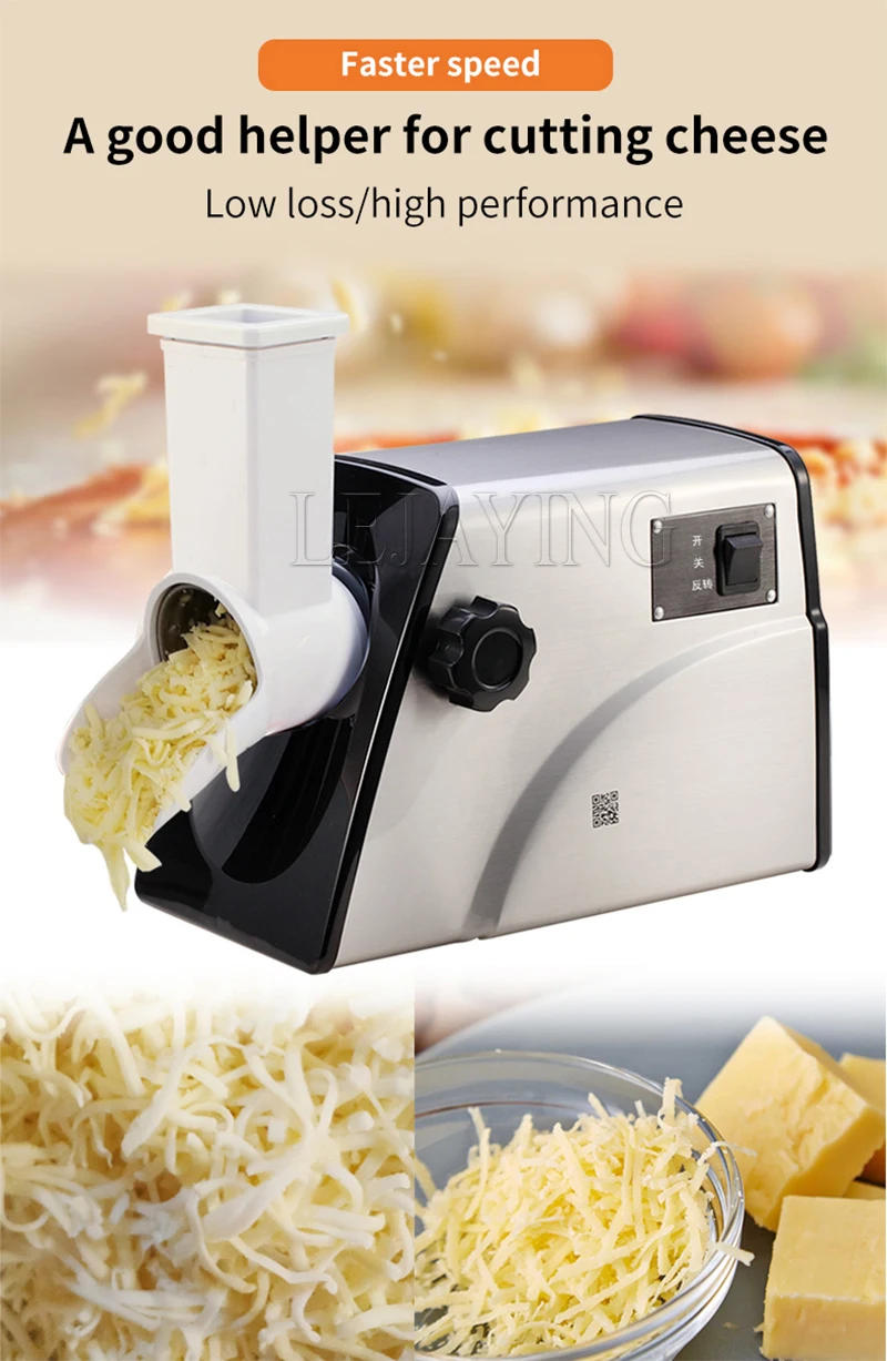 Description Picture 3 of itemCheese Slicer Electric Commercial Automatic Shredder Cheese Grater Household Cheese Slicing Vegetable Shredding Machine 220V