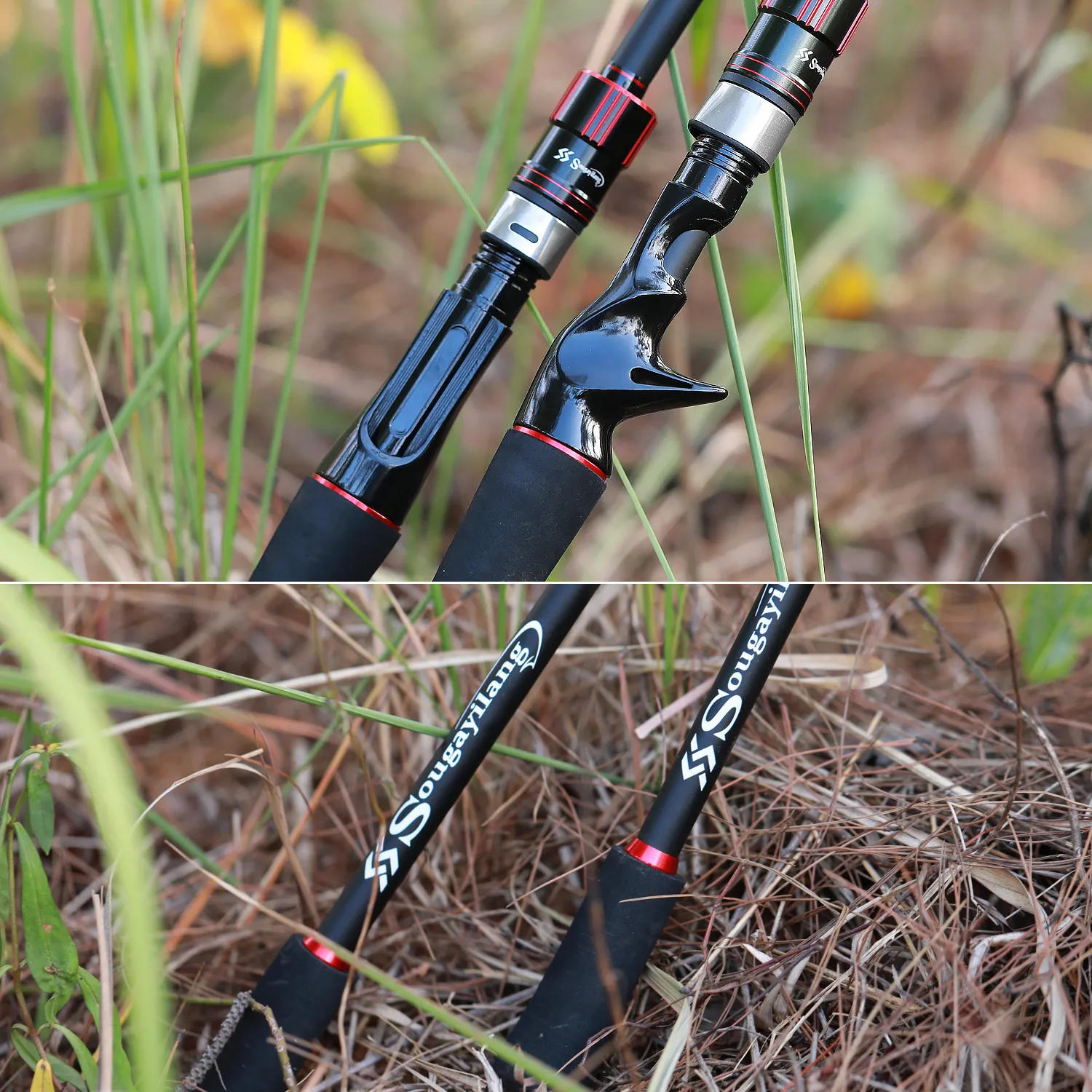 Description Picture 4 of itemSougayilang Fishing Rod 1.8~2.1m Carbon Fiber Spinning Casting Lure Rod Max Drag 10kg for Bass Pike Trout Fishing Caña De Pescar