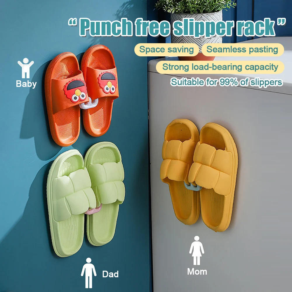 Description Picture 5 of itemPunch-free Bathroom Slipper Rack Wall Mounted Indoor Household Bathroom Bedroom Drainage Rack Storage Rack Bathroom Slipper Hook