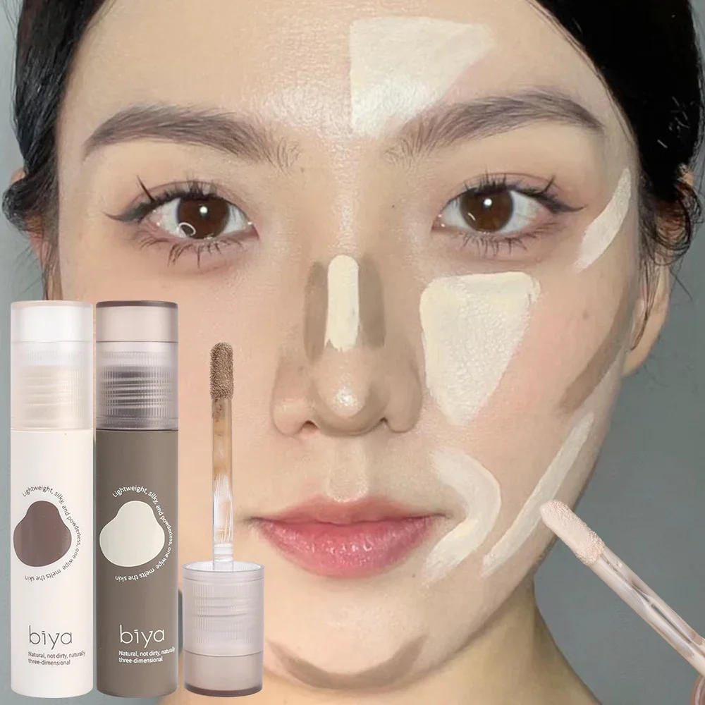 Description Picture 2 of itemFace Brighten Contouring Liquid Concealer Makeup Waterproof Nose Shadow Contour Lasting Natural Bronzer Highlighter Cosmetics