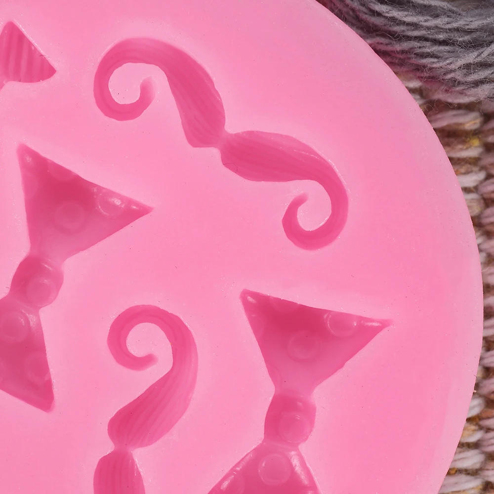 Description Picture 6 of itemMoustache Tie Bows Silicone Cake Decor Molds DIY Chocolate Cupcake Cookies Desserts Fondant Mould Cake Decorating Baking Tool