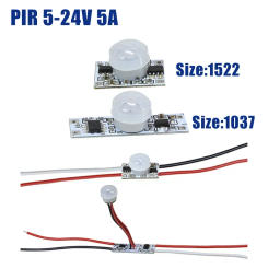 PIR Motion Sensor 3.7V 5V 12V 24V DIY Solar Lamp Board Control Sensor Night Light Module Controller Module Infrared Customized