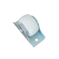 10 pcs White Fixed Casters Small One-Way Wheel Furniture Plastic Directional Wheel Hardware Accessories