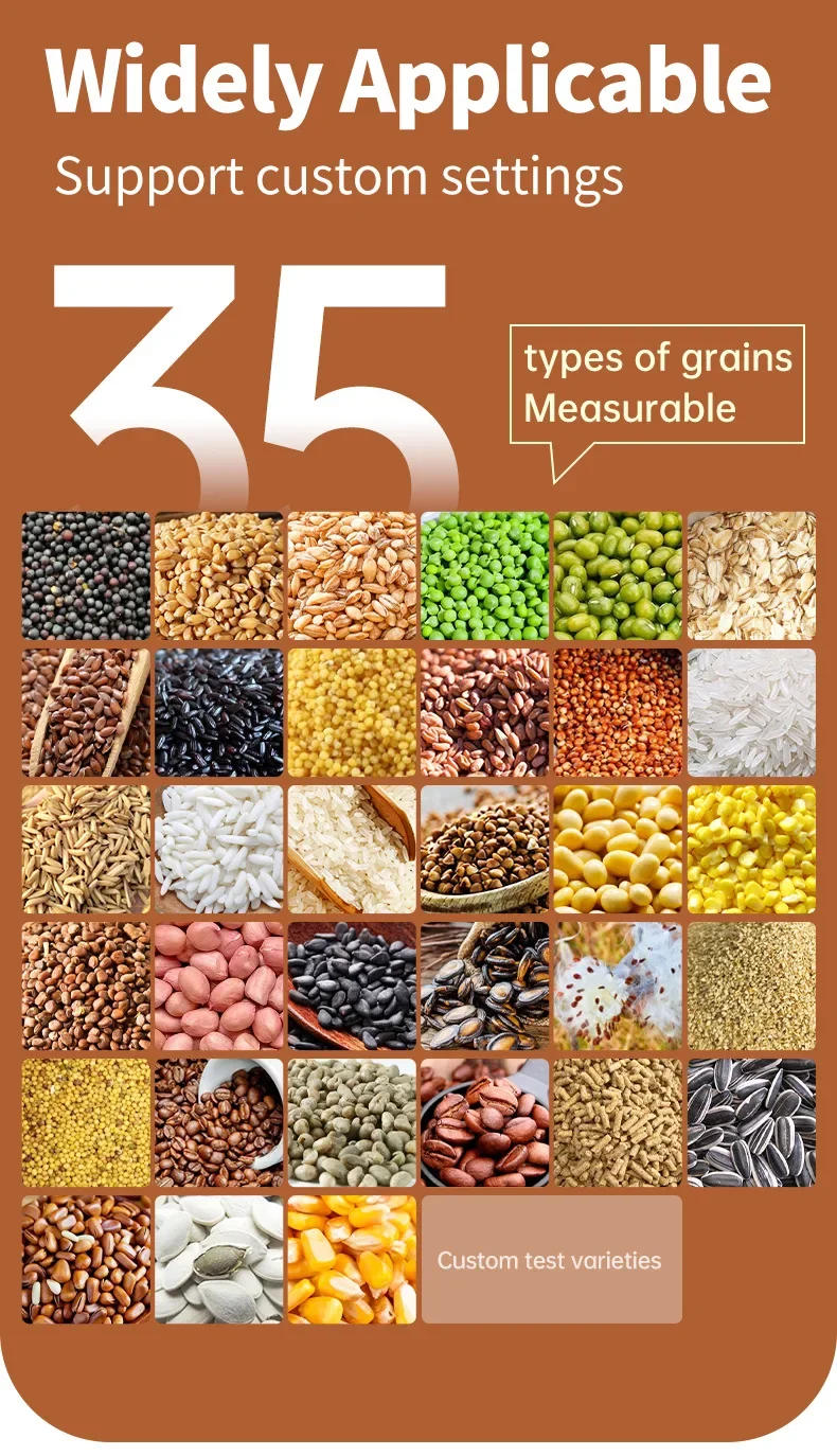 Description Picture 4 of item35 Types  Upgraded Version of Grain  Rice Coffee Bean Moisture Measuring Instruments hygrometer