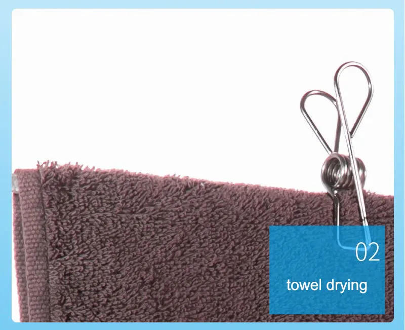 Description Picture 4 of itemStainless Steel Clips Clothes Clamps Pins Pegs Holder Household Multipurpose Sealing Clothing Clip Hanging Bed Sheet Clothespins