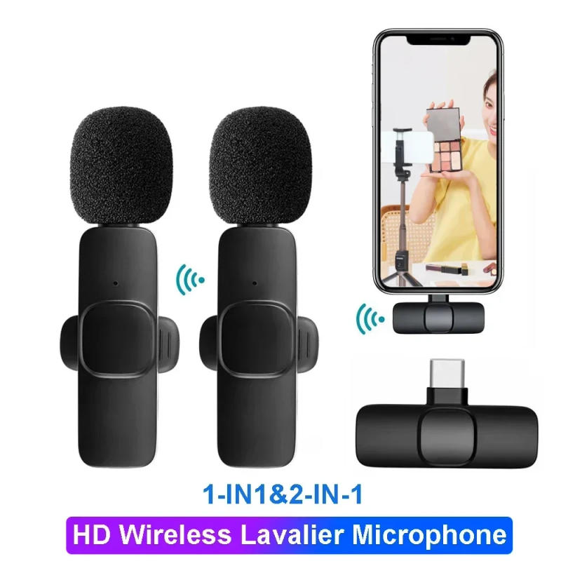 Description Picture 2 of item2025 Microphone Wireless Lavalier Microphone for Live Streaming/YouTube/TikTok Live Noise Reduction Mic For iPhone/Android