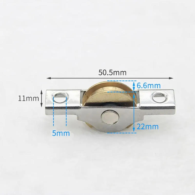 Description Picture 4 of itemDurable Steel Barn Door Rollers Silver Black Sliding Door Bottom Pulley Iron Sliding Door Track Wheel Worker