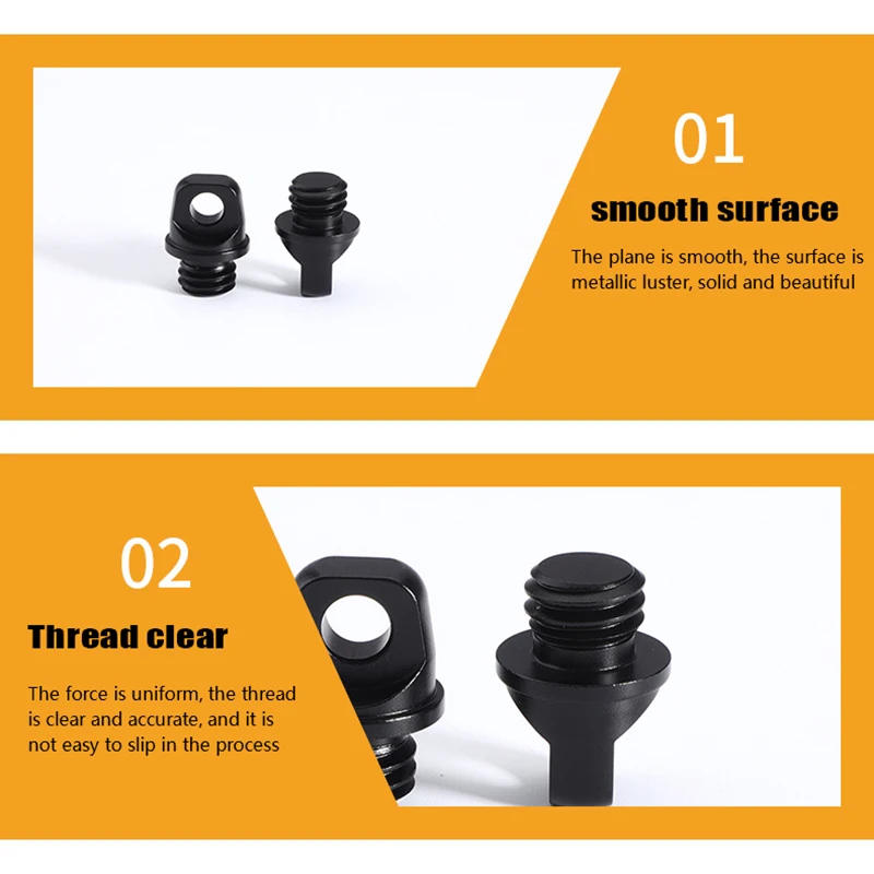 Description Picture 4 of item1/4" 3/8" Lanyard Screw D Ring Handle Shoulder Strap Mount Adapter Digital Camera Photo Studio Accessories For SLR Camera Tripod