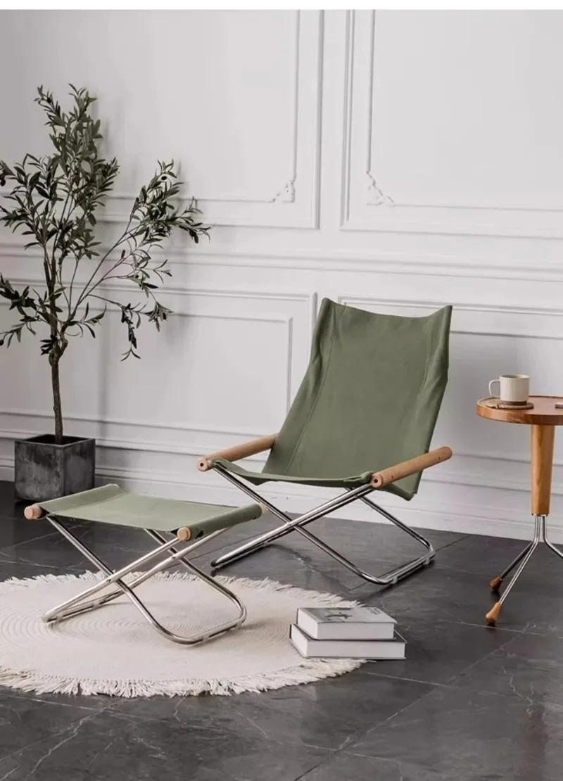 Description Picture 4 of itemModern Portable Folding Chairs Comfortable Chaise Lounges Ergonomic Armchairs for Living Room Backrest Recliner Chair Furniture