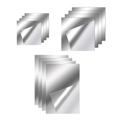 4x Square Wall Mirror Tiles Full Length Mirror Acrylic Flexible Mirror Sheets Sticky Mirror Wall Sticker for Door Bathroom Home
